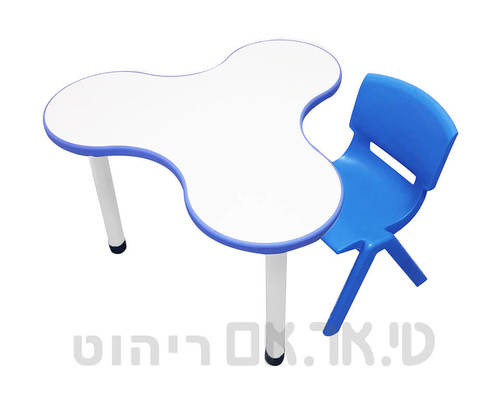 שולחן תלתן קנט יצוק בצבע כחול