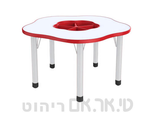 שולחן פרח כולל מיכל לאחסון