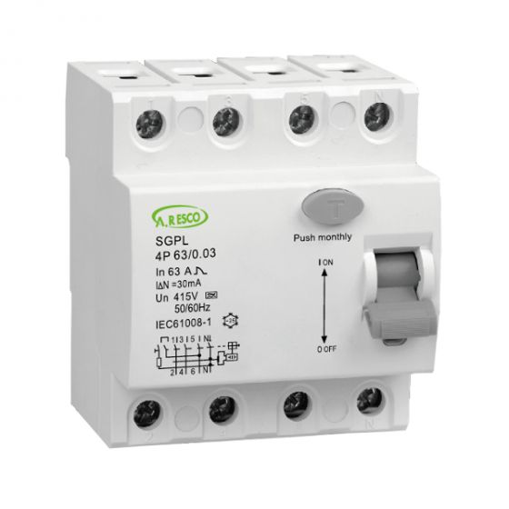 ממסר פחת 4P 40A-30MA , דגם SGPL