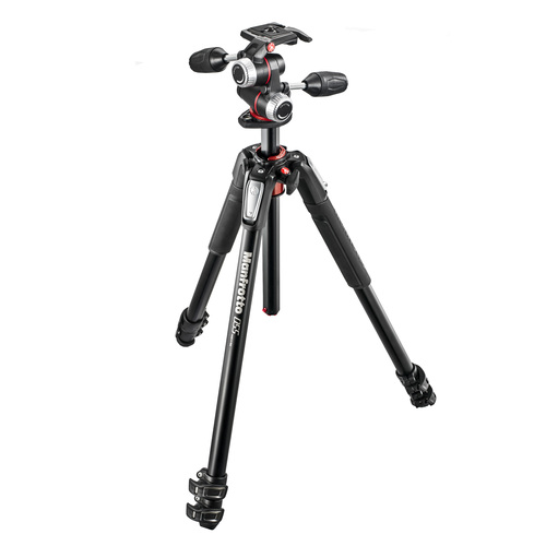קיט חצובת סטילס עם ראש 3 צירים Manfrotto MK055XPRO3-3W