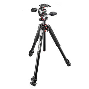 קיט חצובת סטילס עם ראש 3 צירים Manfrotto MK055XPRO3-3W