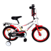 אופניים לילדים קונקט 18 אינץ' עם גלגלי עזר לגילאי 5-6 - אדום ולבן
