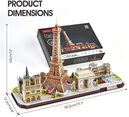 קו רקיע פאריז - עם תאורת לד! ( רמה 5) מבית CUBIC FUN