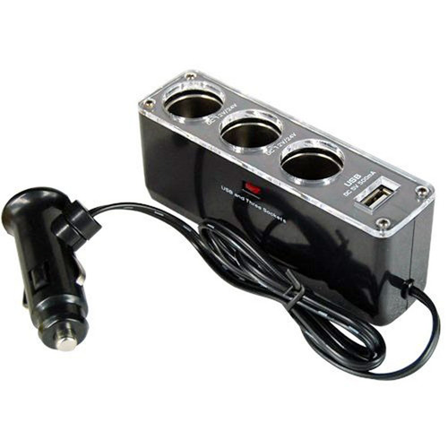 מפצל למצת הרכבּ + כניסת USB