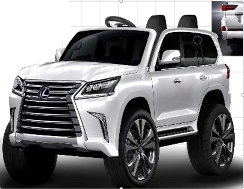 ג'יפ ממונע לילדים דמוי לקסוס 12V עם גלגלי EVA 