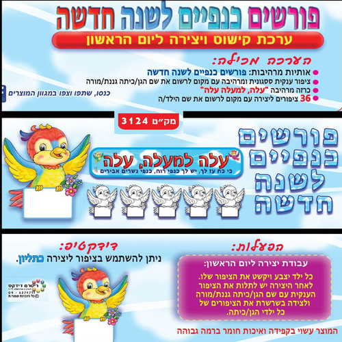 ערכת קישוט ויצירה פורשים כנפיים לשנה חדשה/ריטרם
