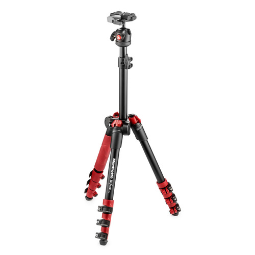 קיט חצובת סטילס קומפקטית עם ראש כדורי Manfrotto BeFree One Red