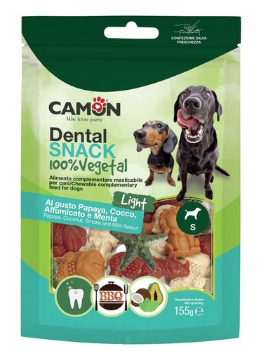 קמון dental snack טבעוני 100% פפאיה קוקוס בטעם מעושן ומנטה