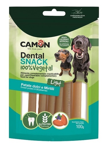 קמון dental snack חטיף טבעוני 100% עם בטטה ואוכמניות 