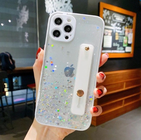 כיסוי סיליקון נצנצים כולל רצועה  iPhone 12 PRO