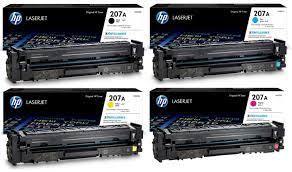 סט 4 טונרים מקוריים HP 207A W2210A/W2211A/W2212A/W2213A
