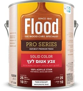 פלאד צבע אטום גמיש לעץ – בסיס דיפ - גלון 3.78 ליטר Flood Solid Color