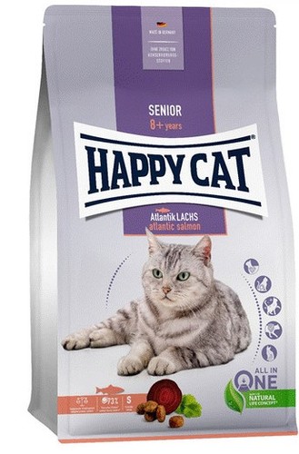 הפי קט סניור סלמון +8 4Kg לחתולים מבוגרים Happy Cat