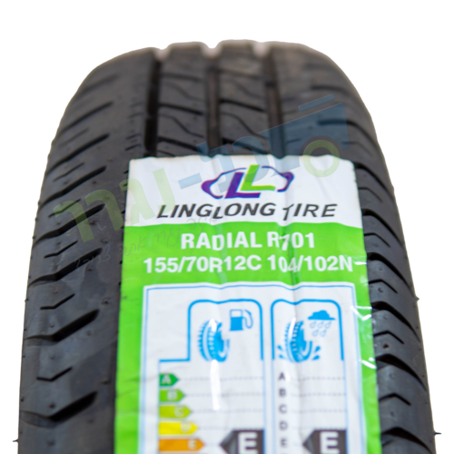 גלגל לנגרר 155/70R12C קוד עומס/מהירות 104N- חישוק 5 ברגים