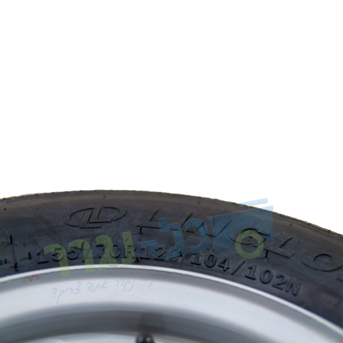 גלגל לנגרר 155/70R12C קוד עומס/מהירות 104N- חישוק 5 ברגים