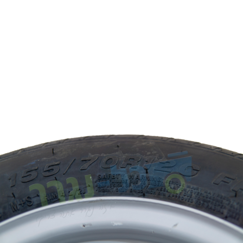 גלגל לנגרר 155/70R12C קוד עומס/מהירות 104N- חישוק 5 ברגים