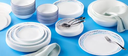סט צלחות 18 חלקים קורנינג אושן בלוז | Corning Ware Ocean Blues