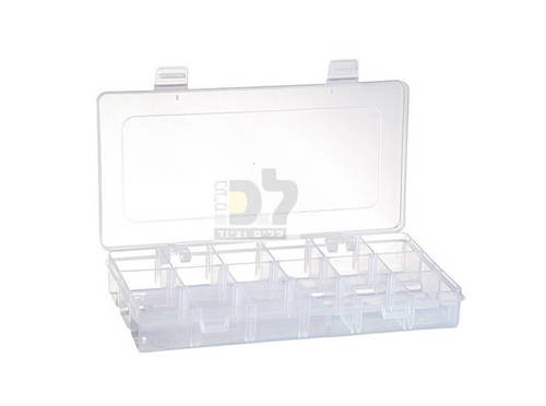 ארגונית פלסטיק שקופה 23X12X3.5 ס