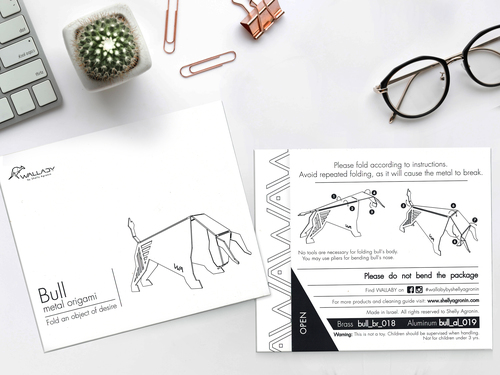 שעון מדף אוריגמי מתכת Wallaby | MOON GALA