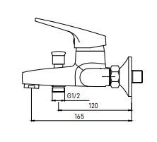 ברז עם צינור גמיש ומזלף מתכוונן בגימור ניקל