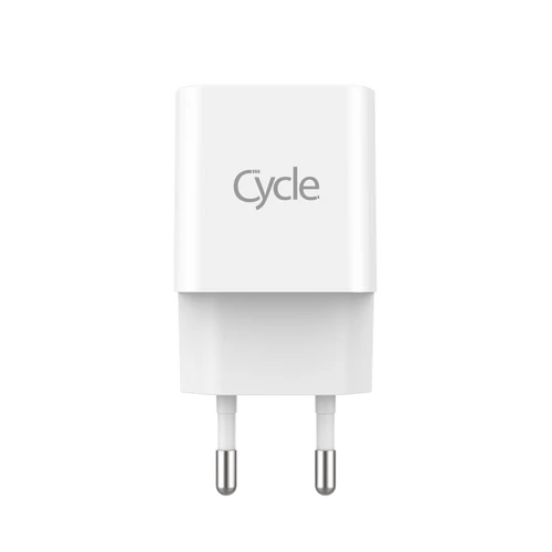 מטען קיר Cycle CYH2A-T עם 2 יציאות USB + כבל Type-C