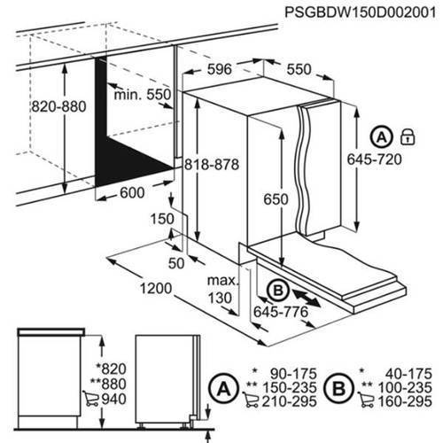 מדיח כלים ‏רחב Zanussi ZDT24003FA זנוסי