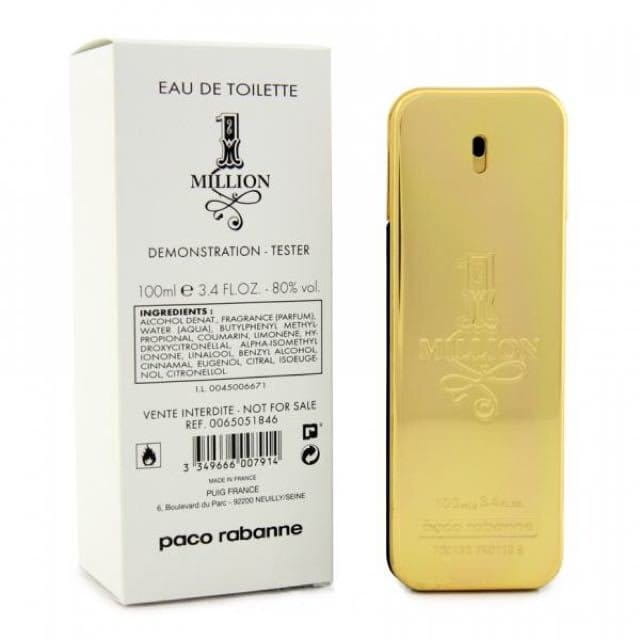 בושם לגבר פאקו רבאן טסטר PACO RABANNE 1 MILLION 100 ML E.D.T TESTER