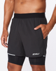 מכנס ריצה Aero 2-In-1 5" Shorts BLK/SRF