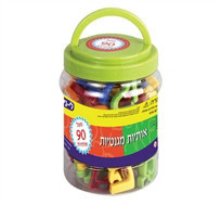 אותיות מגנט א-ב בצנצנת