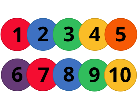 10 ספוטים ממוספרים PVC