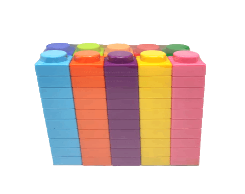 קוביות סיליקון 10 צבעים 100 יח