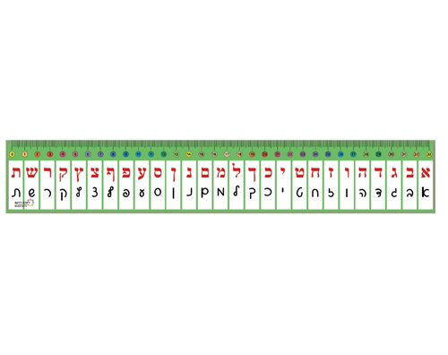סרגל אותיות דפוס וכתב - 36 יח'