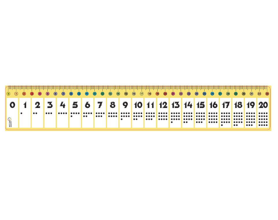 סרגל מספרים 0-20 - 36 יח