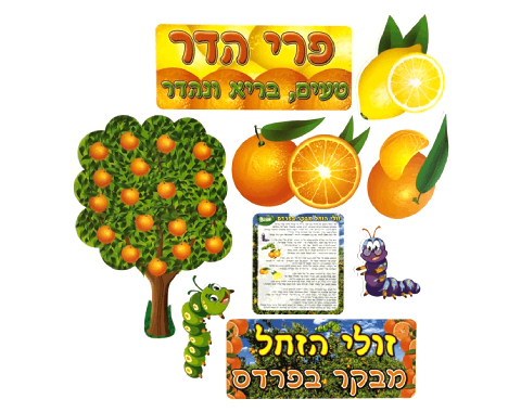 ערכת סיפור בהמחשה - זולי הזחל מבקר בפרדס