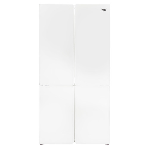 מקרר 4 דלתות בקו No Frost זכוכית לבנה Multi Air Flow תוצרת BEKO דגם GN1406221W