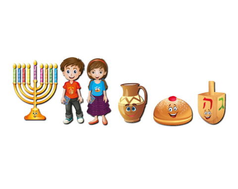 ערכת סיפור בהמחשה לחנוכה עם איורים