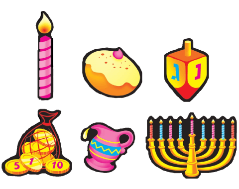 ערכת המחשה - סמלי חנוכה זוהרים