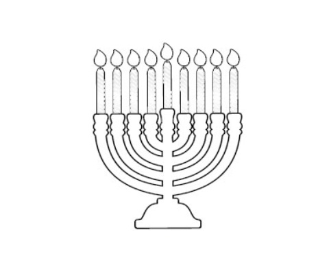 חנוכייה לצביעה - 36 יח'
