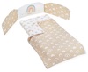 סט מצעים 3 חלקים למיטת תינוק 100% כותנה - קשת בענן