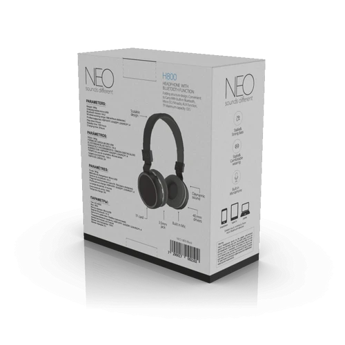 אוזניות קשת אלחוטיות NEO H800 שחור