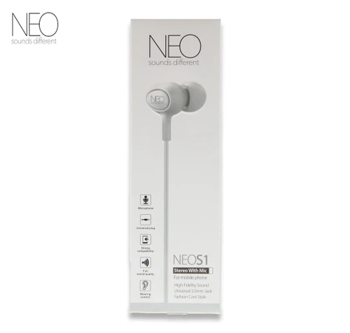 אוזניות חוטיות NEO S1 לבן