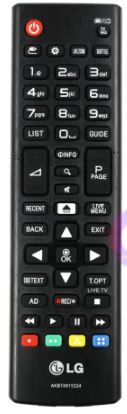 שלט מקורי לטלוויזיה LG דגם AKB74915324 