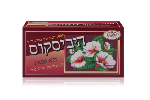 תה היבסקוס 25 שקיקים מלווה