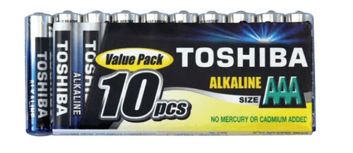 מארז 10 סוללות גדולות TOSHIBA טושיבה גודל AA