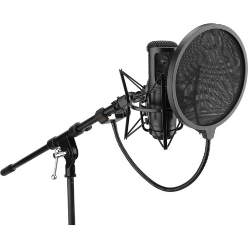 Auray מסנן Pop Filter (פופ פילטר) עם מוט גמיש  ותופסן C-Style Clamp