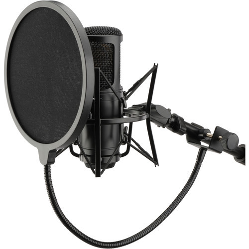 Auray מסנן Pop Filter (פופ פילטר) עם מוט גמיש  ותופסן C-Style Clamp