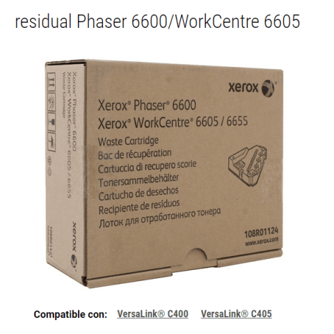 מחסנית עודפים למדפסת זירוקס Xerox Waste Toner Cartridge 108R01124 מקורי