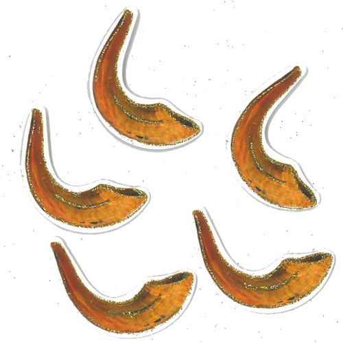 40 חיתוכי שופר מיני עם נצנצים ליצירה וקישוט