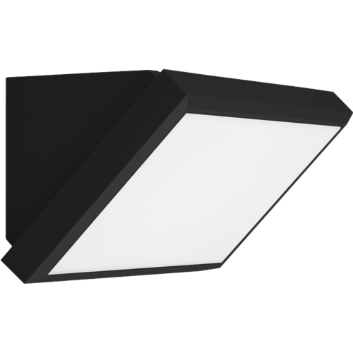 צמוד קיר 45° (משולש) סדרת קרן, שחור 40W 2900K IP54 יורולוקס 
