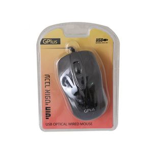 עכבר אופטי חוטי EMO-005B שחור מבריק GPlus